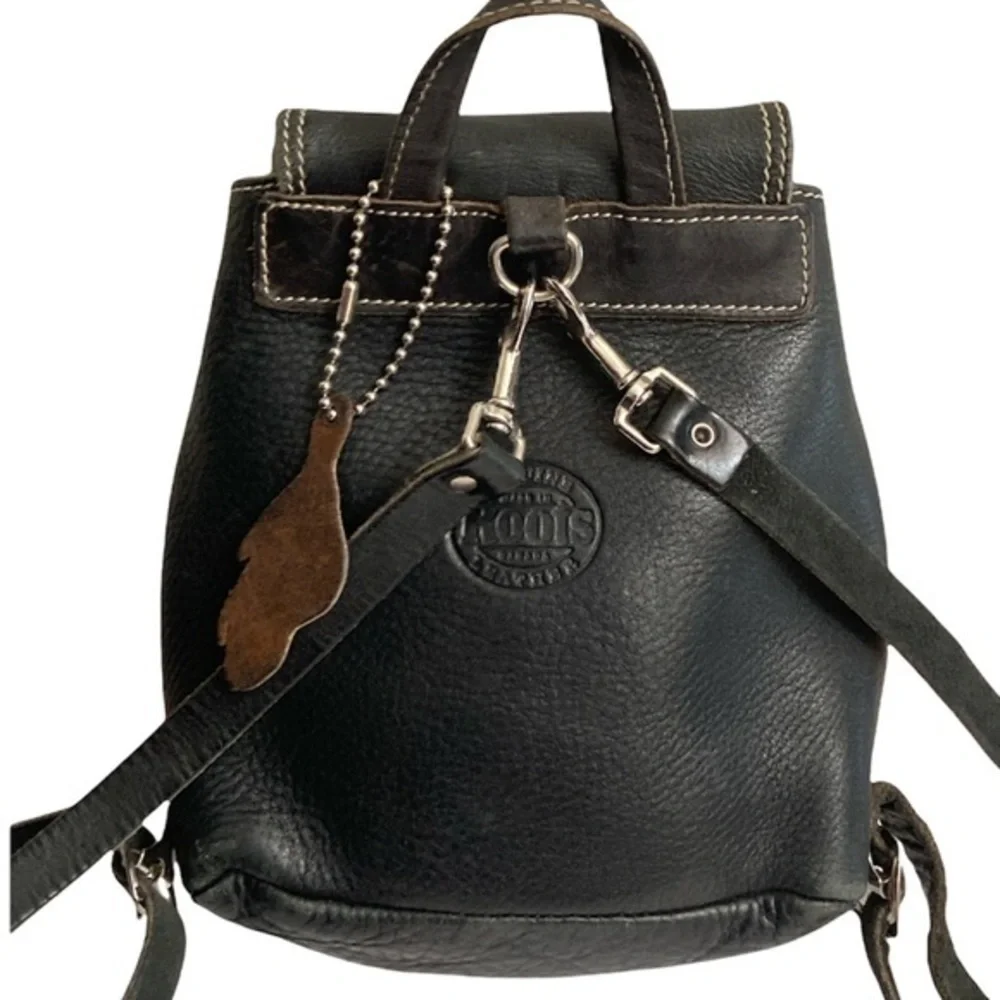 Roots Canada mini backpack black leather